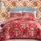 Peking Handicraft Garden Society 3-Piece Full/Queen Comforter Set in Red, , large