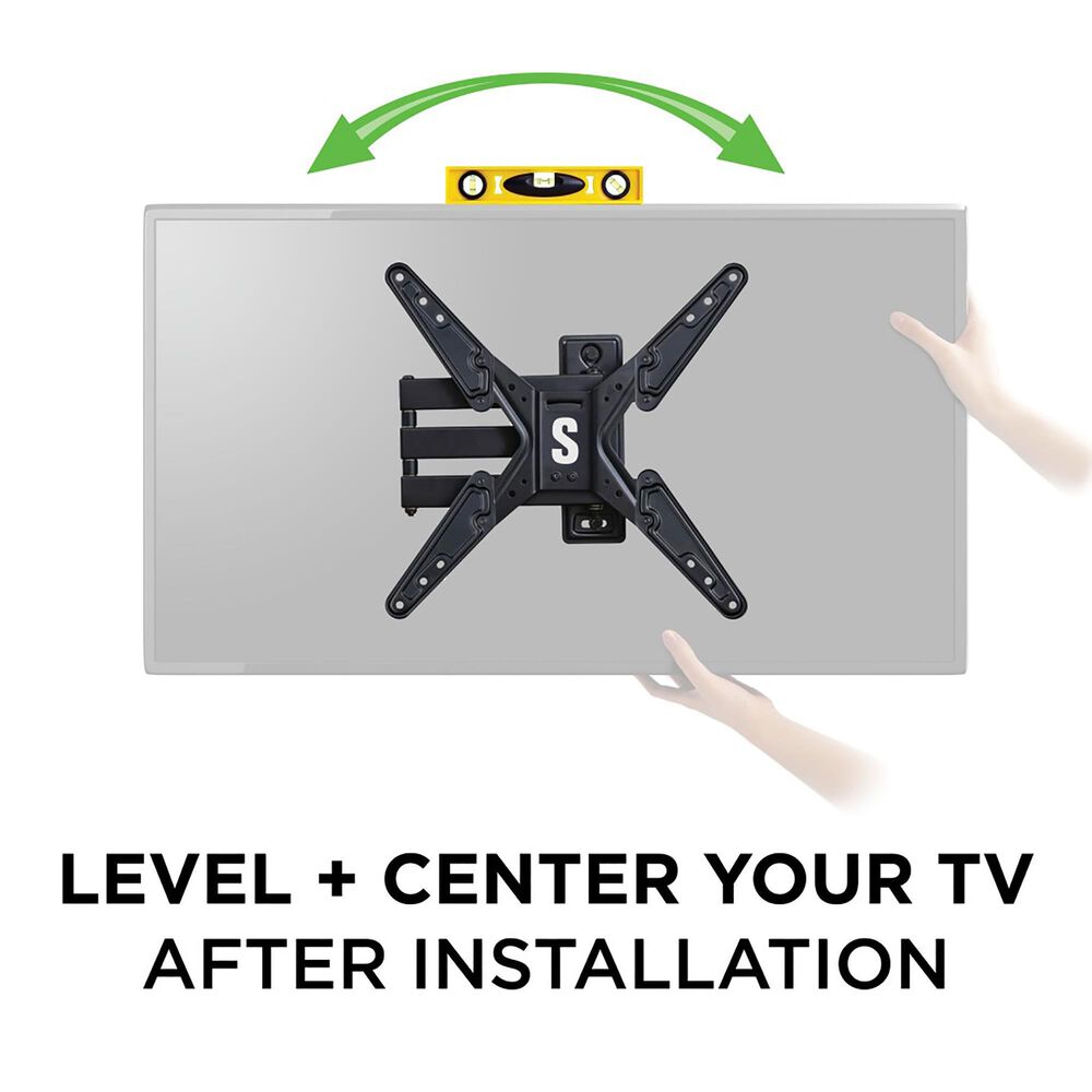 Secura Full Motion Wall Mount for 26&quot; - 55&quot; Flat-Panel TVs in Black, , large