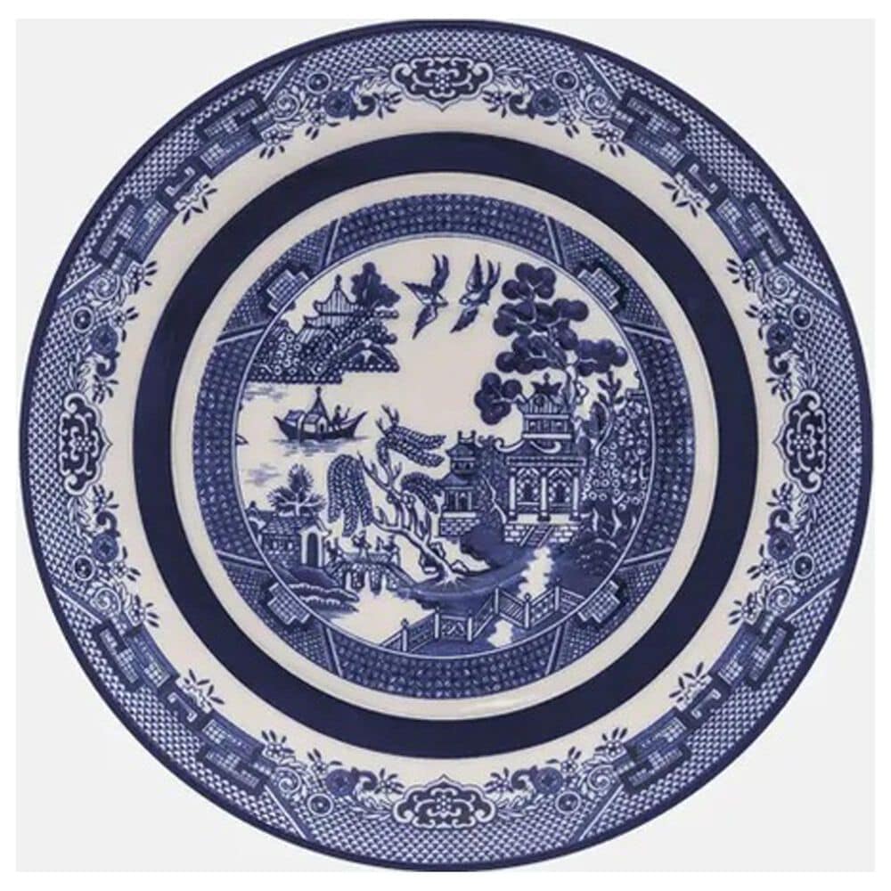 Oxford Flamingo Porcelain 20-Piece Dinnerware Set in Blue Willow, , large
