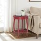 Linon Home Decor Rainbow Round Side Table in Red, , large