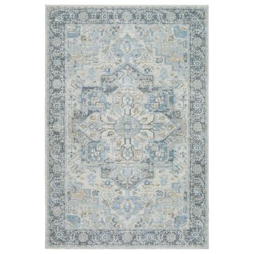 Surya Avellino 6"7" x 9"2" Light Beige, Gray, Pale Blue, Deep Teal, Denim, Tan and Light Olive Area Rug, , large