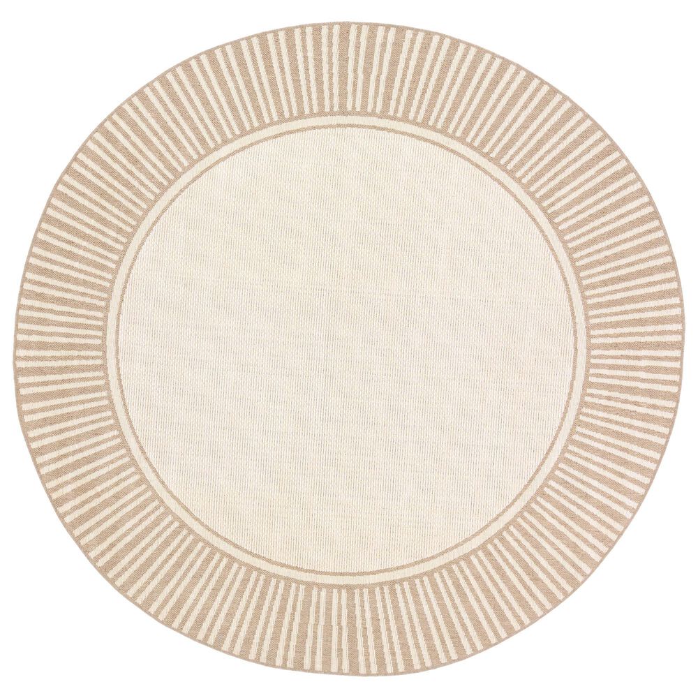 Surya Alfresco 8&#39;10&quot; Round Brown and Beige Indoor/Outdoor Area Rug, , large