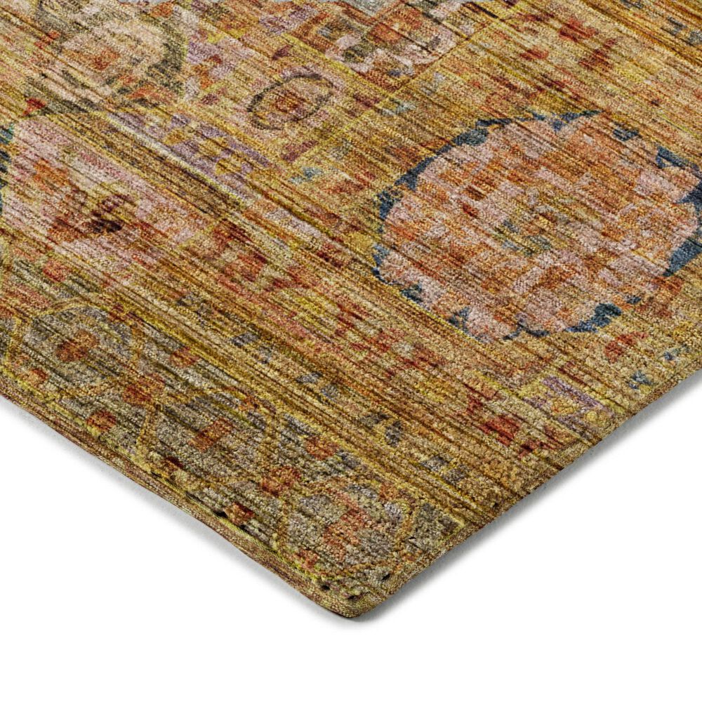 Dalyn Rug Company Silk Road Curry, Paprika, Gold, Copper and Navy 3&#39; x 5&#39; Area Rug, , large