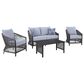 Ashley Bridges Beach 4-Piece Patio Conversation Set in Gray, , large