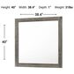 Crown Mark Rhett Mirror in Gray, , large