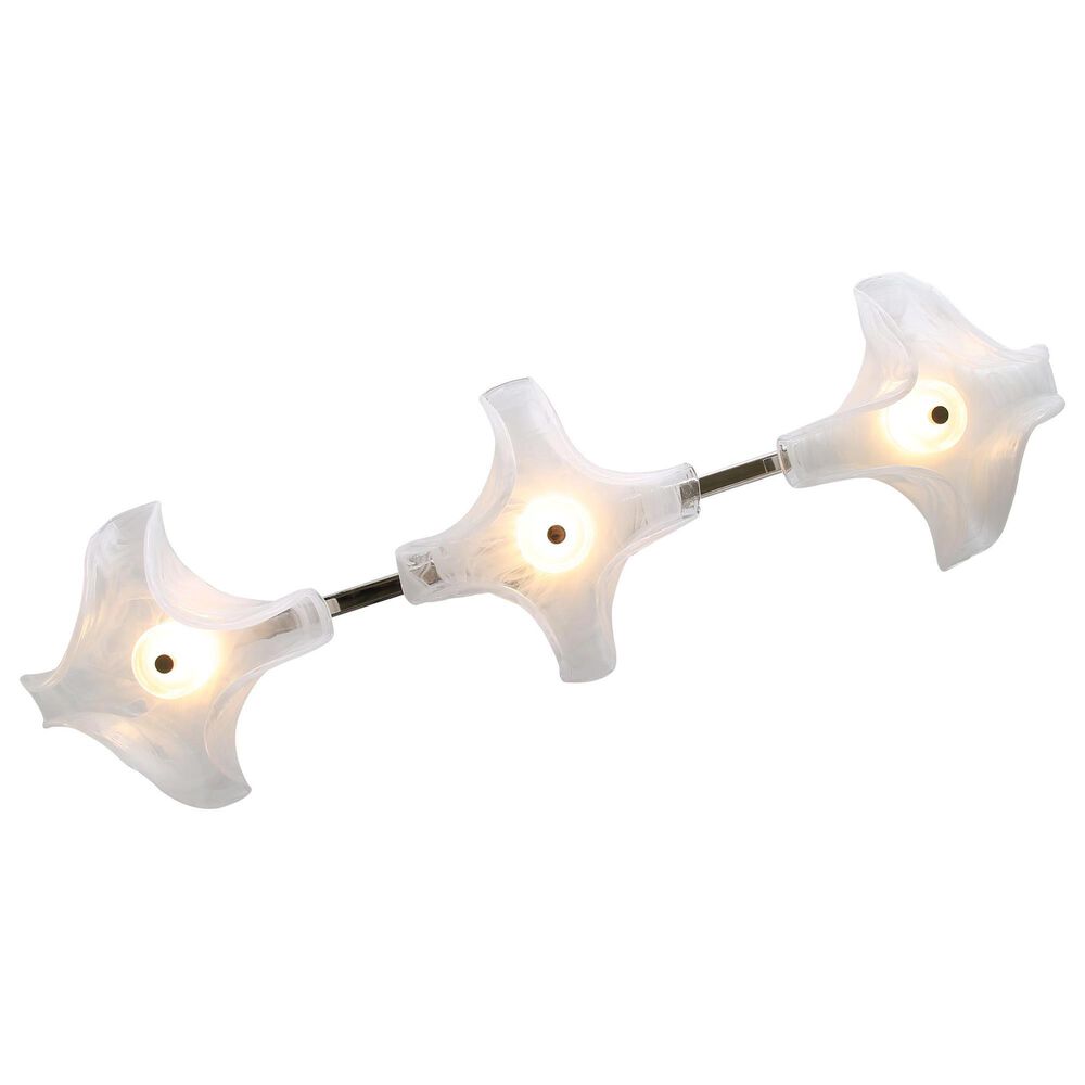 Golden Lighting Glacier 3-Light Linear Pendant in Polished Nickel, , large