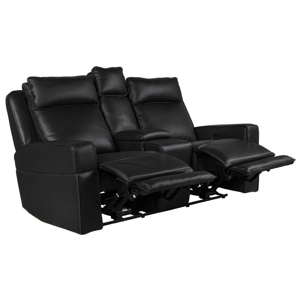 Italiano Furniture Valley Power Reclining Loveseat in Black, , large