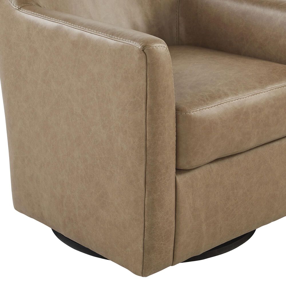 Ashley Bradney Swivel Accent Chair in Tumbleweed, , large
