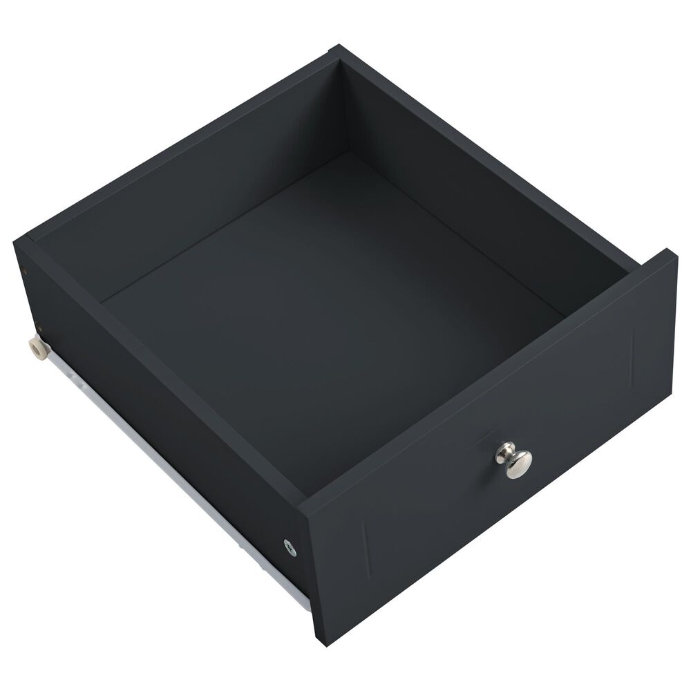 HOMLUX Kitchen Island with Power Outlet and Drop Leaf in Black, , large