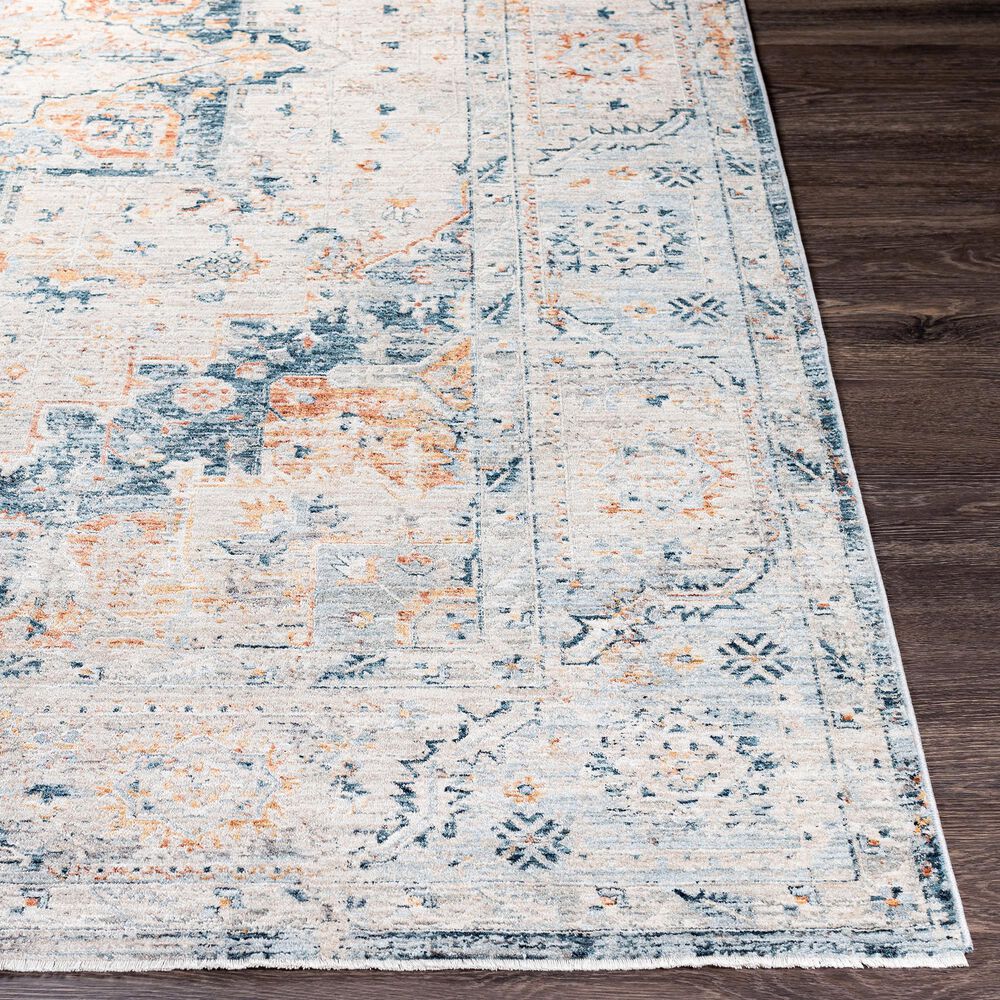 Surya Laila 5&#39; x 7&#39;6&quot; Teal, Burnt Orange, Gray, Sage and Cream Area Rug, , large