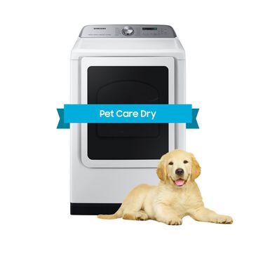 Samsung 7.4 cu. ft. Smart Gas Dryer with Pet Care Dry and Steam Sanitize+ in White, , large