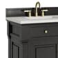 James Martin Vanities Brookfield 60" Double Bathroom Vanity in Black Onyx with 3 cm Lime Delight Quartz Top and Rectangular Sinks, , large