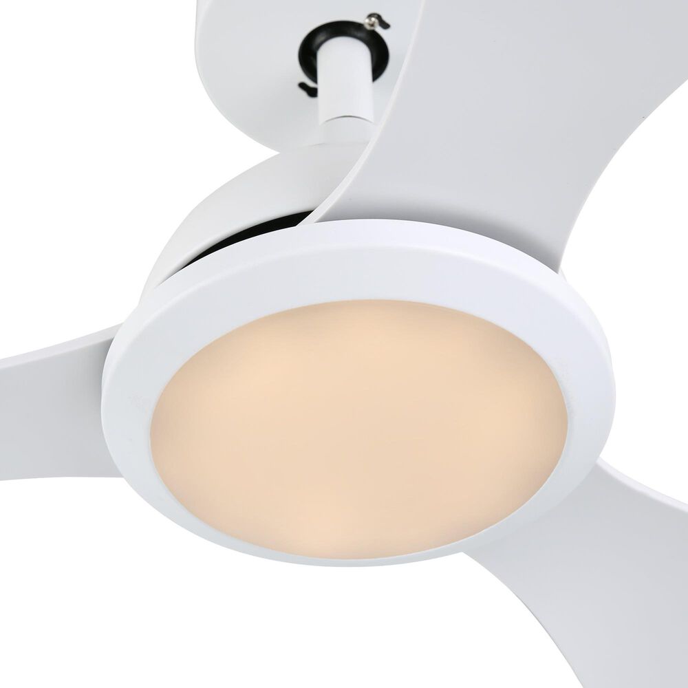 HOMLUX 52" Indoor Ceiling Fan with LED Light in White, , large