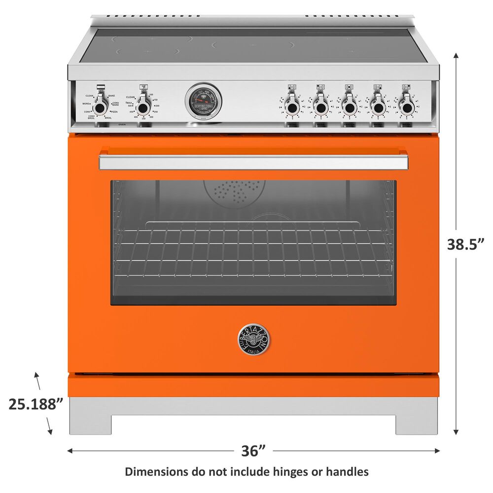 Bertazzoni Professional 5.7 Cu.Ft. Induction Range with Convection and Self-Cleaning in Arancio, , large