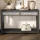 Furniture of America Piez Sofa Table in Ash Gray and Stainless Steel, , large