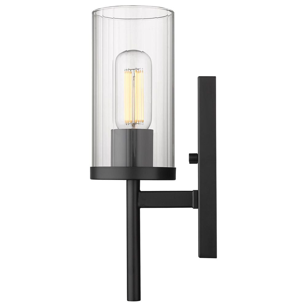 Golden Lighting Winslett 1-Light Wall Sconce in Matte Black, , large