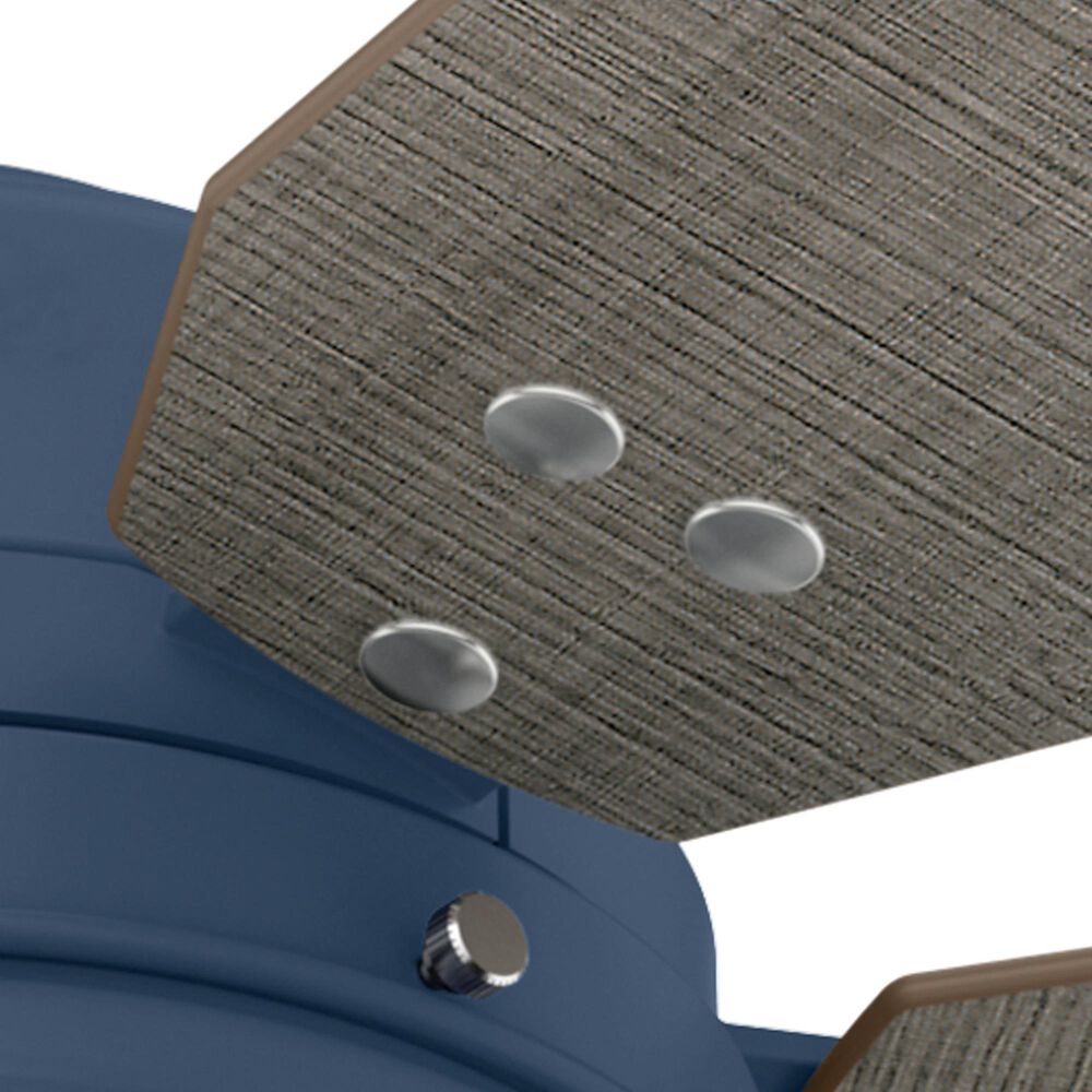 Hunter Mill Valley 52&quot; Outdoor Ceiling Fan with Light in Indigo Blue, , large