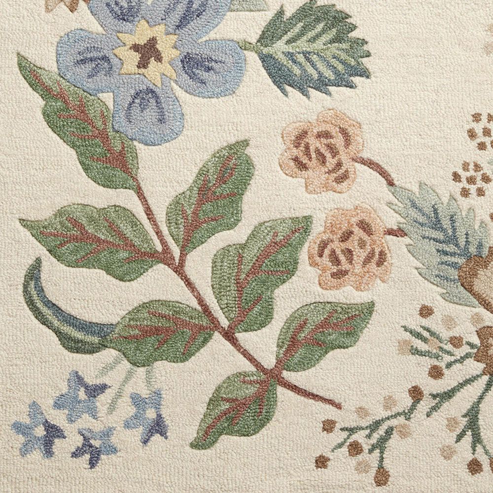 Rifle Paper Co. x Loloi Silhouette 3&#39;6&quot; x 5&#39;6&quot; Cream Area Rug, , large