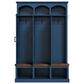 HOMLUX 5-Hook Hall Tree with 3 Hidden Storage in Blue and Walnut, , large