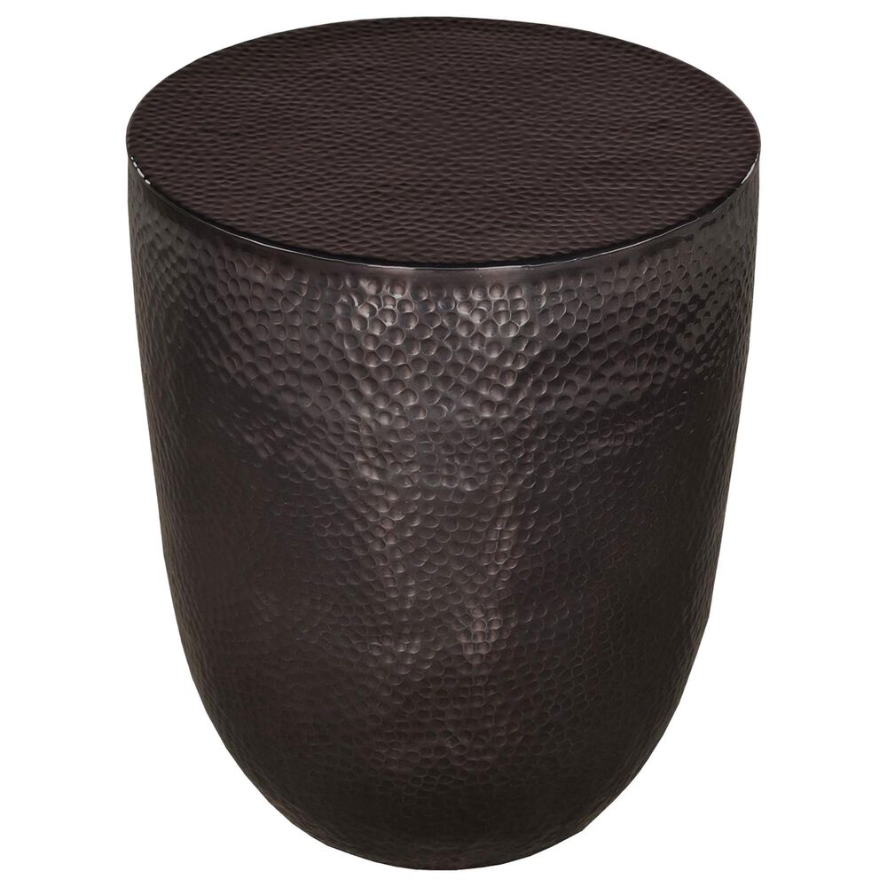 Shannon Hills Brixen Round Side Table in Ebony Silver, , large