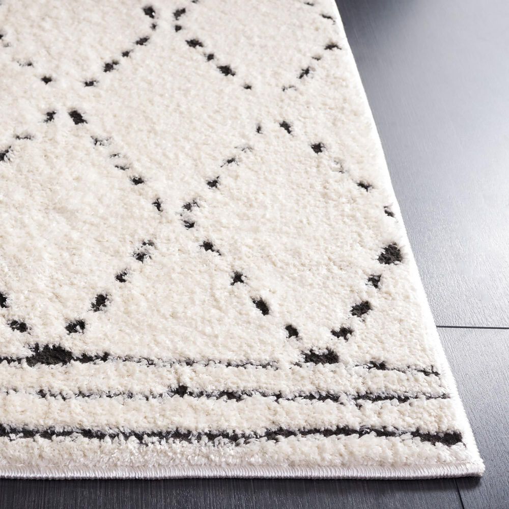 Safavieh Melody MEL102A 2&#39;2&quot; x 8&#39; Ivory and Black Runner, , large