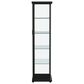 Coaster Aero 5-Shelf Display Curio Cabinet in Black and Clear, , large