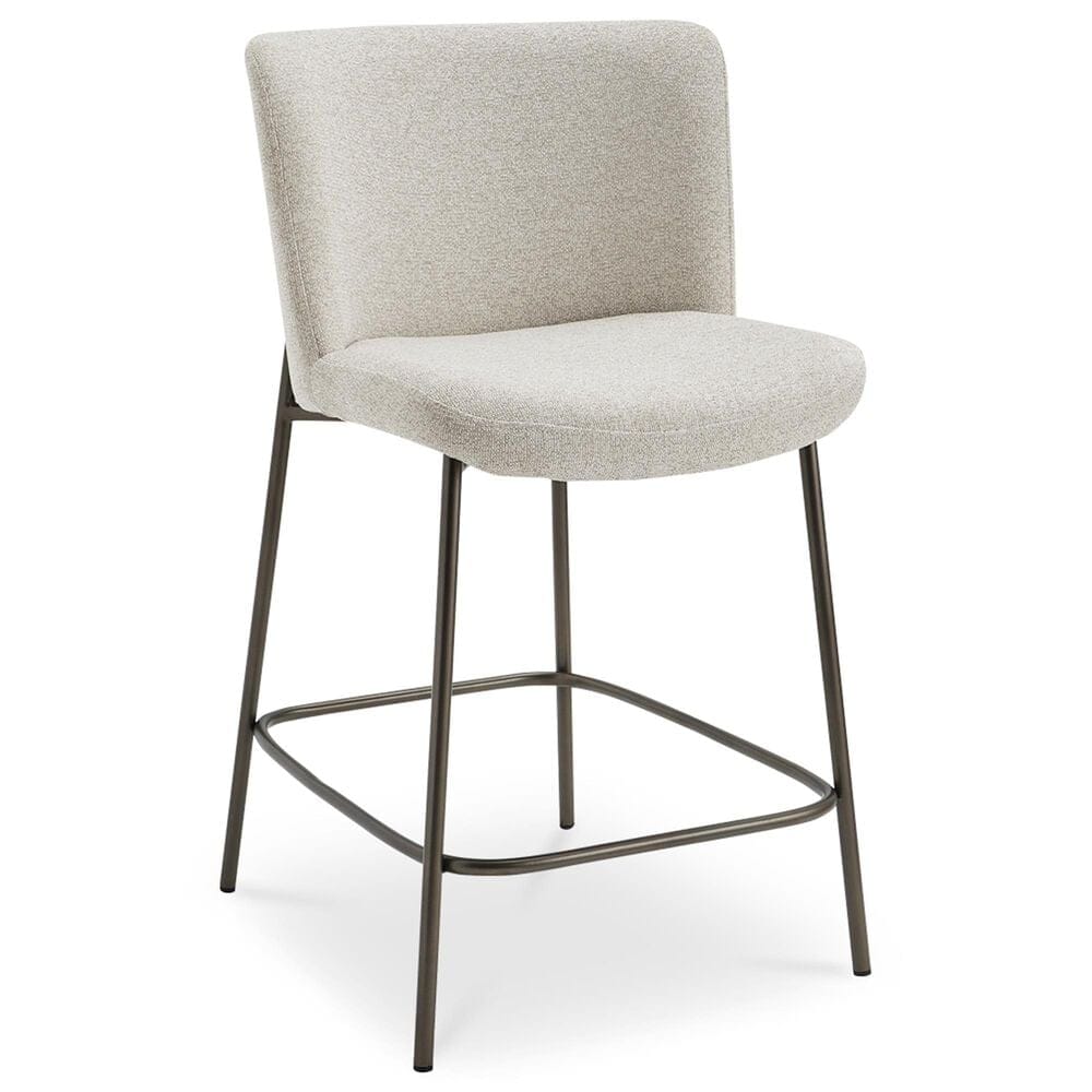 Moe"s Home Collection Early Counter Stool with Beige Upholstery in Blackened Bronze, , large