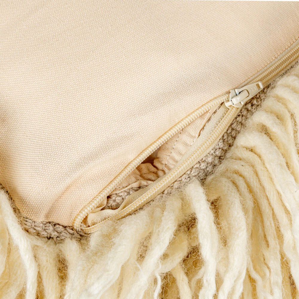 Teak Interiors Meadow Square Pouf in Cream, , large