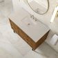 James Martin Laurent 48" Single Bathroom Vanity in Honey Oak with 3 cm Siberian Silestone Top and Rectangular Sink, , large