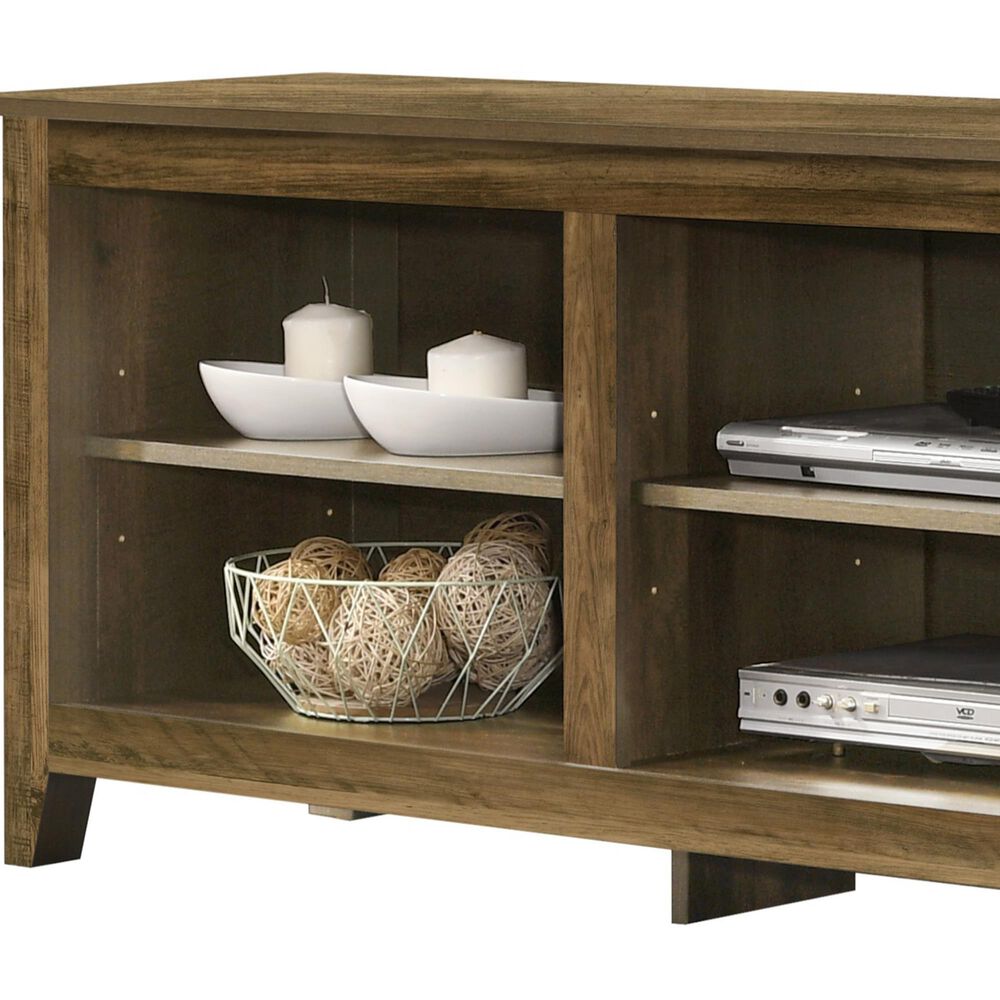 HOMLUX 70" TV Stand with Open Shelves and Adjustable Storage in Knotty Oak, , large