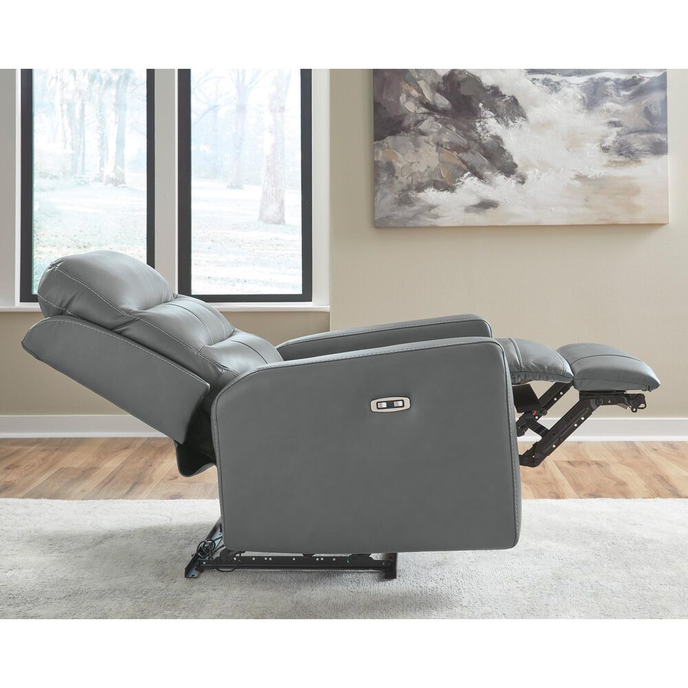 Ashley Pennacle Pier Power Recliner with Adjustable Headrest in Tideon, , large