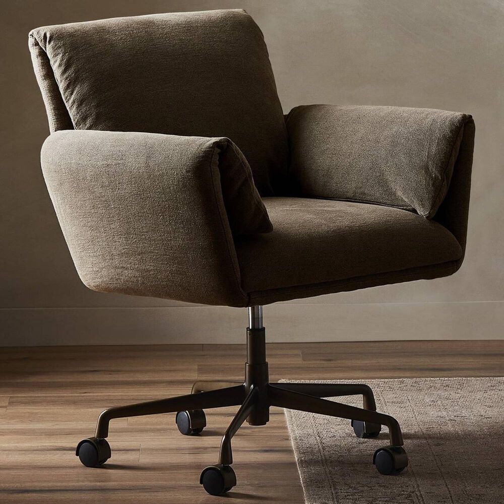 Four Hands Salerno Desk Chair in Antique Brass, , large