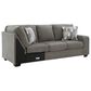 Ashley Clarington 3-Piece Sleeper Left Facing Sectional with Chaise in Greystone, , large
