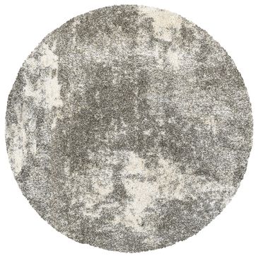 Oriental Weavers Henderson 5503H 7"10" Round Ivory and Gray Area Rug, , large
