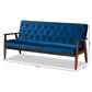 Baxton Studio Sorrento Stationary Sofa in Navy Blue Velvet, , large