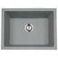 MS International 21.75" Undermount Single Bowl Kitchen Sink in Matte Gray, , large
