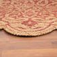 L&R Resources Synergy 54129RED 4" Round Tan and Raspberry Red Area Rug, , large