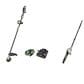 EGO Power+ 17" Line IQ Multi-Head String Trimmer with Powerload, 5.0Ah Battery, 320W Charger and Carbon Fiber 10" Pole Saw Attachment in Gray and Black, , large