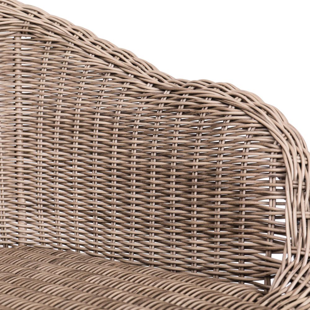 Hearth and Haven Ladd Outdoor Faux Wicker Barstool with Black Metal Frame in Light Brown (Set of 2), , large