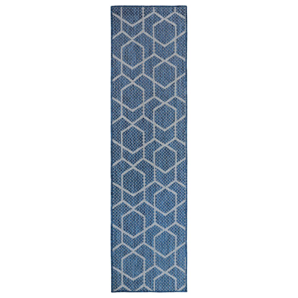 Nourison Horizon HOZ01 Denim 2"2" x 8" Indoor/Outdoor Runner, , large