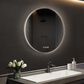 HOMLUX 36" Round Frameless LED Backlit Bathroom Vanity Mirror in Silver, , large