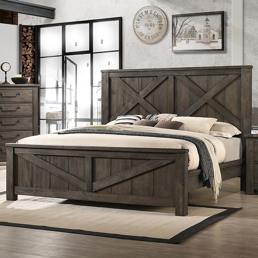 Mayberry Hill Maverick Queen Bed in Grey, , large