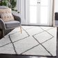 Safavieh August Shag 5"5" x 7"7" Ivory and Grey Area Rug, , large