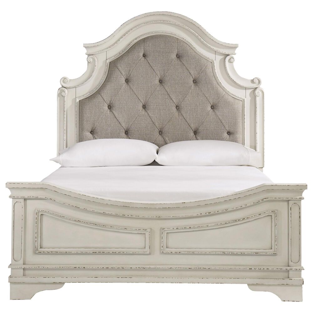 Ashley Realyn 5-Piece Queen Bedroom Set in Chipped White and Distressed, , large