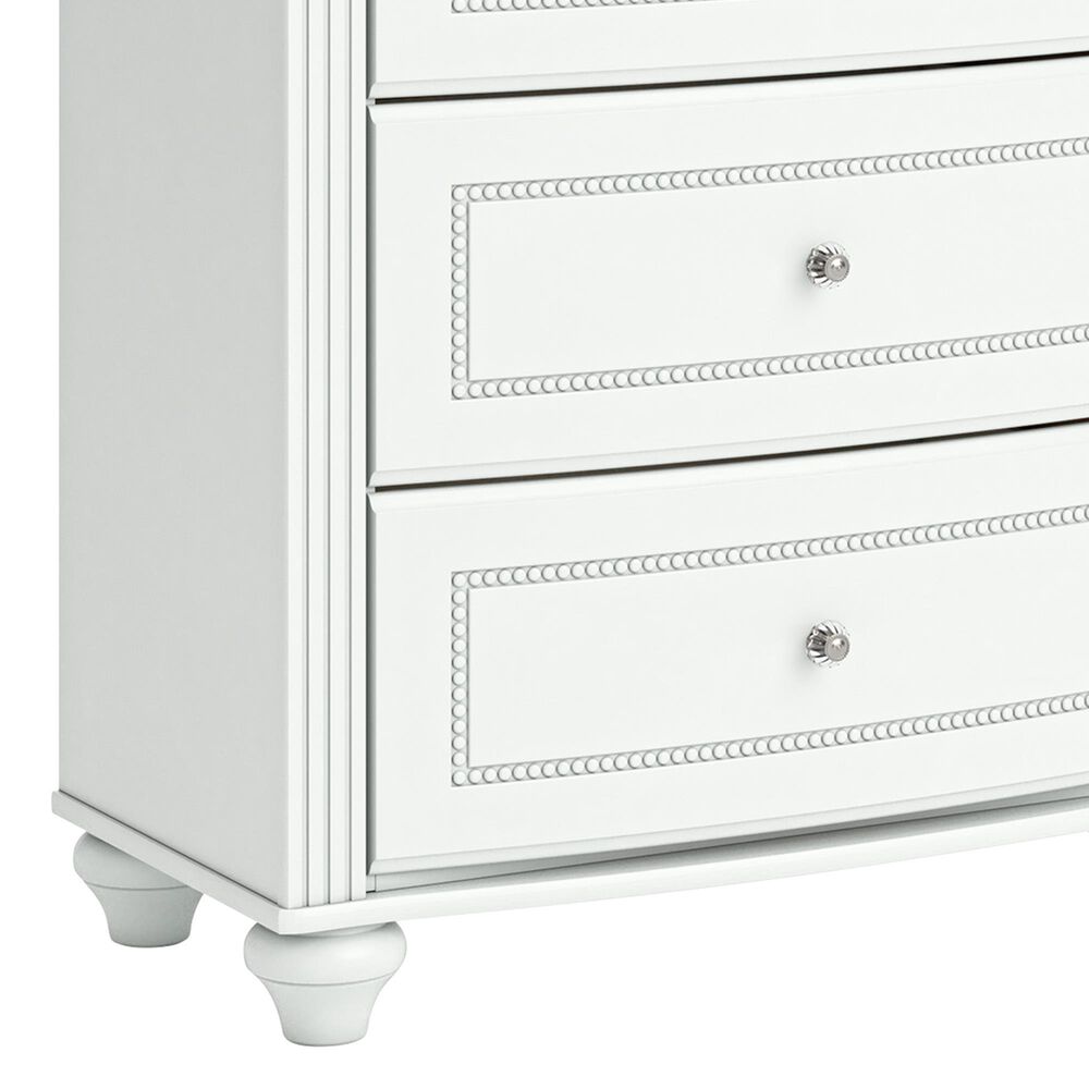 Ashley Kozlani 5-Piece Twin Panel Bedroom Set in Matte White, , large