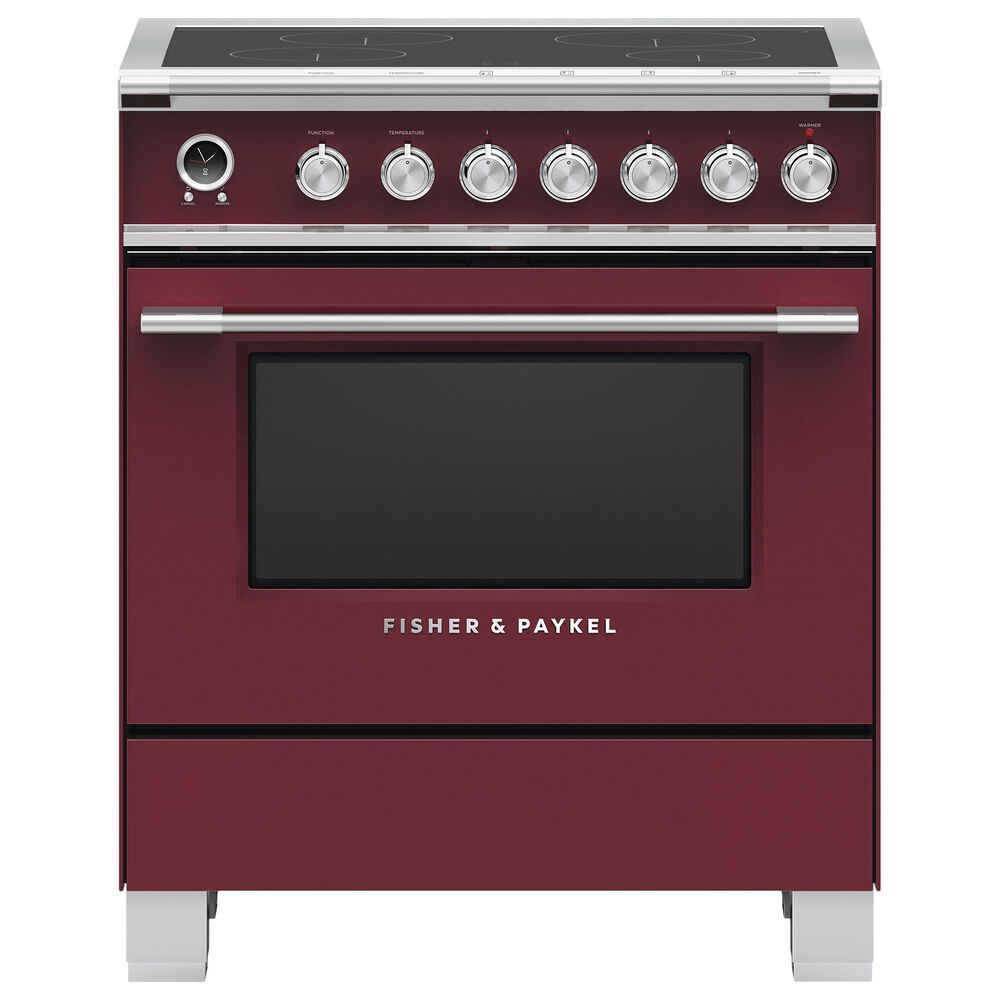 Fisher & Paykel 30" Classic Induction Range with 4 Burners in Red, , large