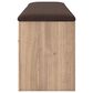 Ashley Kinlanni Storage Bench with Brown Cushion in Tan, , large