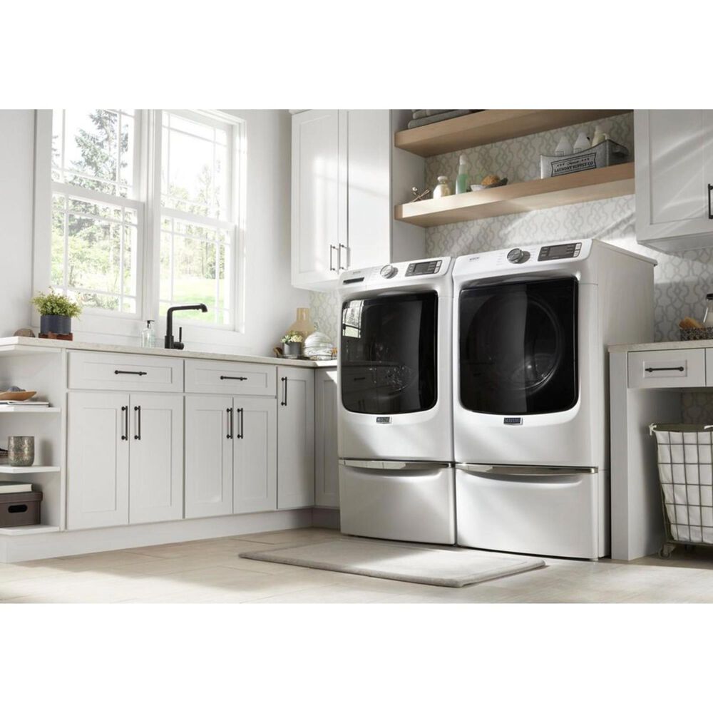 Maytag 4.5 Cu. Ft. Front Load Washer and 7.3 Cu. Ft. Electric Dryer in White, , large