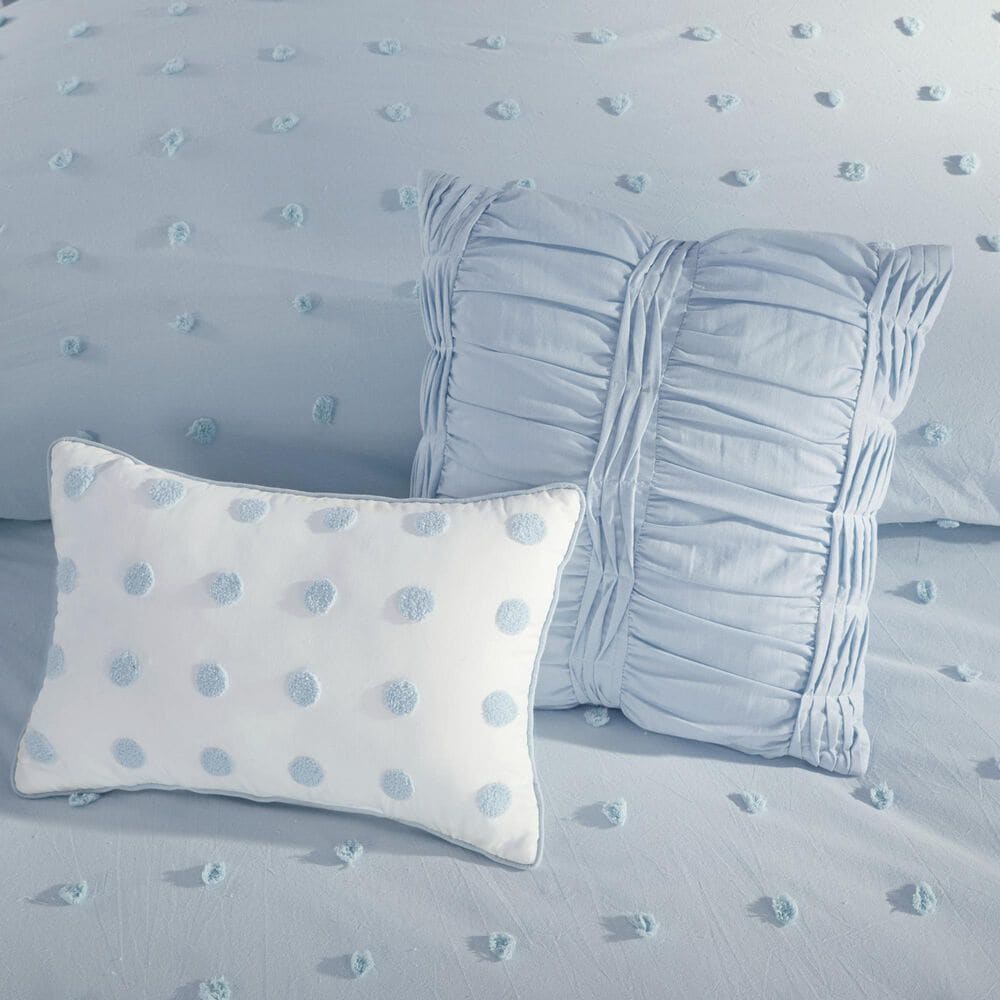 Hampton Park Brooklyn 5-Piece Twin/Twin XL Cotton Jacquard Comforter Set in Blue, , large