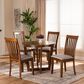 Baxton Studio Andi 5-Piece Dining Set in Grey/Walnut Brown, , large